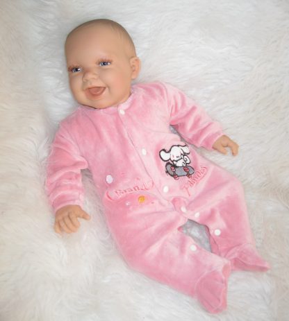 AD3e Levensechte Babypop soft body Naomi blauwe ogen velours pakje 53 cm - Afbeelding 6