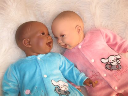 AD3co Levensechte Babypoppen soft body combi set van 2 baby poppen 53 cm - Afbeelding 8