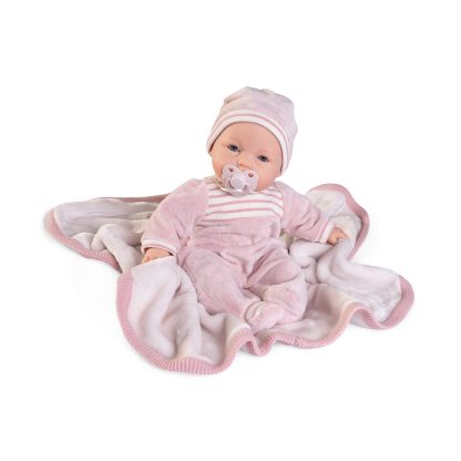 AJ0 Antonio Juan babypop met slaapogen geluid deken kleding en speen 37 cm - Afbeelding 14