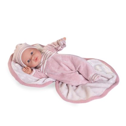 AJ0 Antonio Juan babypop met slaapogen geluid deken kleding en speen 37 cm - Afbeelding 12