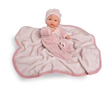 AJ0 Antonio Juan babypop met slaapogen geluid deken kleding en speen 37 cm - Afbeelding 3