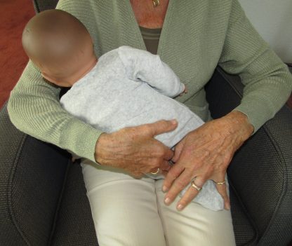 AD3b Levensechte Babypop softbody Naomi bruine ogen in velours pakje 53 cm - Afbeelding 25