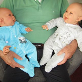 AD3co Levensechte Babypoppen softbody combi set 2 baby poppen 53 cm