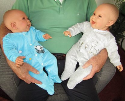 AD3co Levensechte Babypoppen softbody combi set 2 baby poppen 53 cm