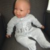 AD3b Levensechte Babypop softbody Naomi bruine ogen velours pakje grijs 53 cm - Afbeelding 8