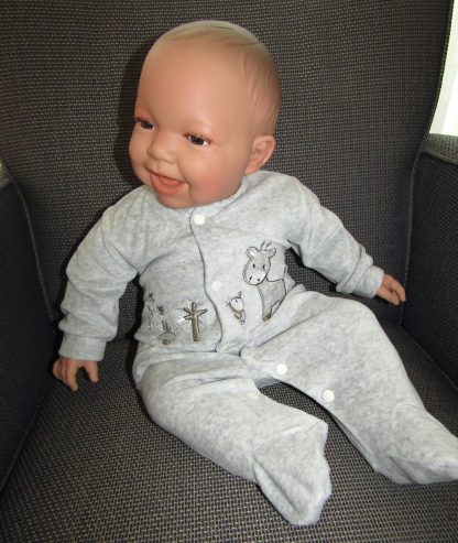 AD3b Levensechte Babypop softbody Naomi bruine ogen in velours pakje 53 cm - Afbeelding 21