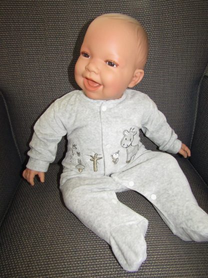 AD3b Levensechte Babypop softbody Naomi bruine ogen in velours pakje 53 cm - Afbeelding 20