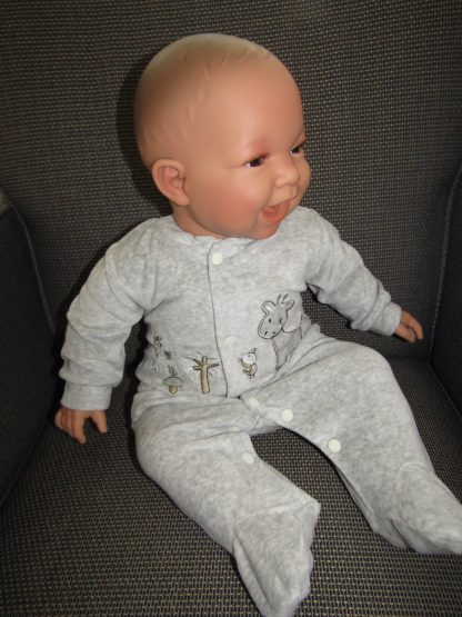 AD3b Levensechte Babypop softbody Naomi bruine ogen in velours pakje 53 cm - Afbeelding 18