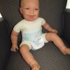 AD3b Levensechte Babypop softbody Naomi bruine ogen velours pakje grijs 53 cm - Afbeelding 18