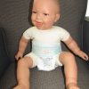 AD3b Levensechte Babypop softbody Naomi bruine ogen velours pakje grijs 53 cm - Afbeelding 11
