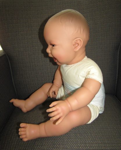 AD3b Levensechte Babypop softbody Naomi bruine ogen in velours pakje 53 cm - Afbeelding 10