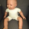 AD3b Levensechte Babypop softbody Naomi bruine ogen velours pakje grijs 53 cm - Afbeelding 12