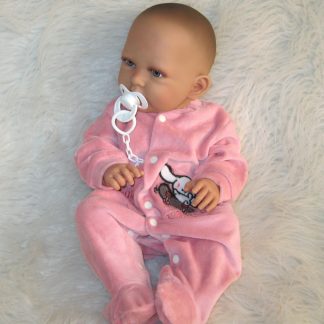 ADK0a Levensechte Babypop Newborn Meisje full body blank 52 cm in pakje met speen