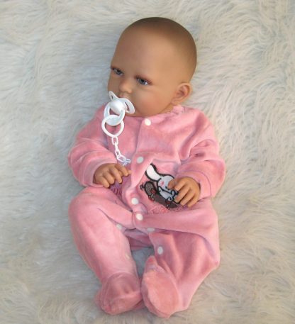 ADK0a Levensechte Babypop Newborn Meisje full body blank 52 cm in pakje met speen