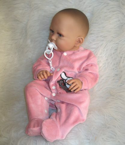 ADK0a Levensechte Babypop Newborn Meisje full body blank 52 cm in pakje met speen - Afbeelding 10