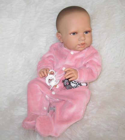 ADK0a Levensechte Babypop Newborn Meisje full body blank 52 cm in pakje met speen - Afbeelding 2