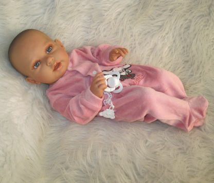ADK0a Levensechte Babypop Newborn Meisje full body blank 52 cm in pakje met speen - Afbeelding 3