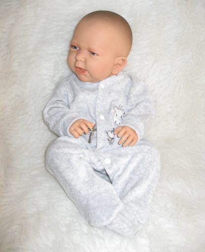 ADK Levensechte Babypoppen set new born meisje en jongen 52 cm in velours pakje - Afbeelding 19