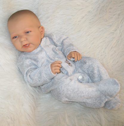 ADK Levensechte Babypoppen set new born meisje en jongen 52 cm in velours pakje - Afbeelding 13