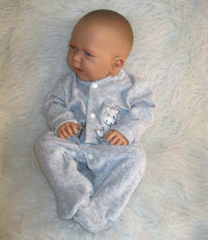 ADK Levensechte Babypoppen set new born meisje en jongen 52 cm in velours pakje - Afbeelding 9
