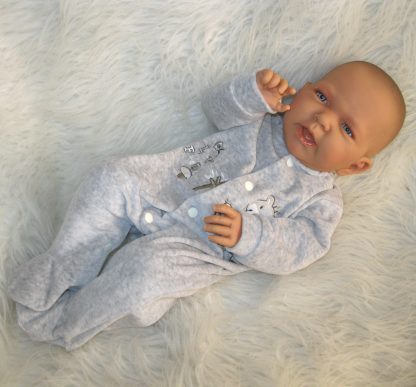 ADK Levensechte Babypoppen set new born meisje en jongen 52 cm in velours pakje - Afbeelding 12