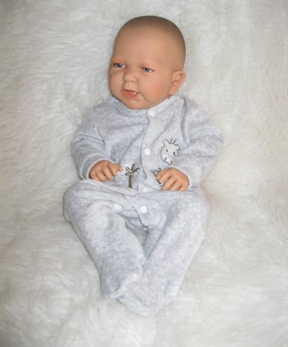 ADK1f Levensechte Babypop Newborn Jongen full body blank 52 cm in velours pakje - Afbeelding 10