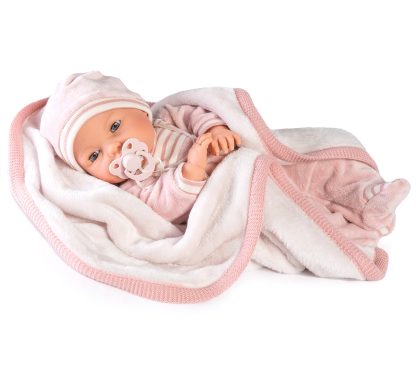 AJ0 Antonio Juan babypop met slaapogen geluid deken kleding en speen 37 cm - Afbeelding 9