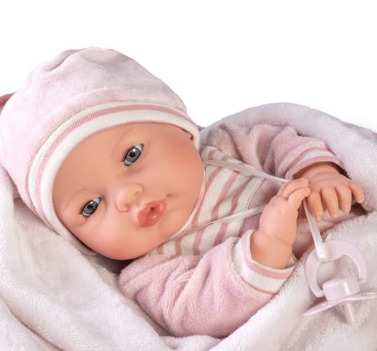 AJ0 Antonio Juan babypop met slaapogen geluid deken kleding en speen 37 cm - Afbeelding 8