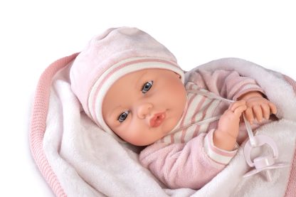 AJ0 Antonio Juan babypop met slaapogen geluid deken kleding en speen 37 cm - Afbeelding 4