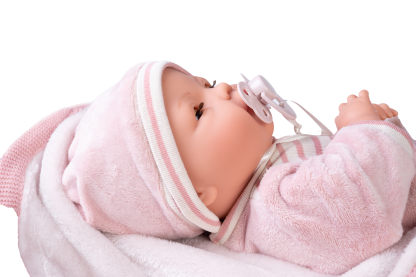 AJ0 Antonio Juan babypop met slaapogen geluid deken kleding en speen 37 cm - Afbeelding 7