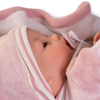 AJ0 Antonio Juan babypop met slaapogen geluid deken kleding en speen 37 cm