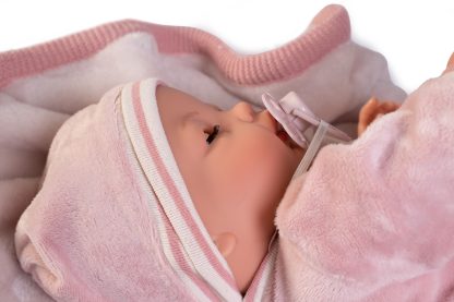 AJ0 Antonio Juan babypop met slaapogen geluid deken kleding en speen 37 cm