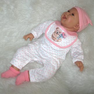 AD3l4 Levensechte babypop soft body Naomi bruine ogen in kleding 53 cm - Limited Edition
