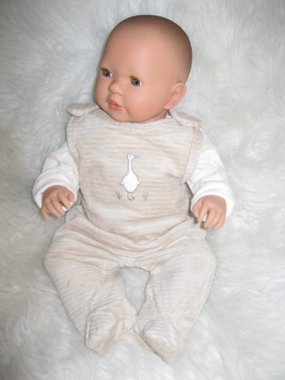 AD7a Levensechte Babypop soft body Liam met slaapogen in kleding en speen 52 cm - Afbeelding 23
