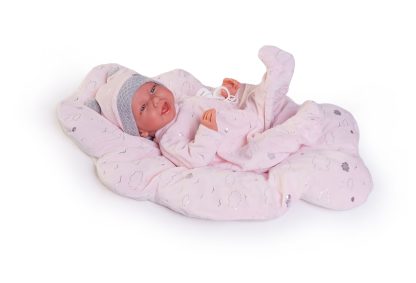 AJ16 Antonio Juan pop babypop soft body met roze kleding kussen en speen 42 cm - Afbeelding 11