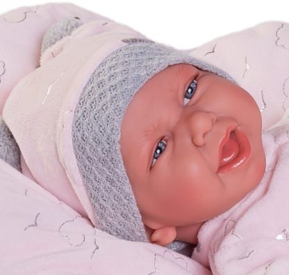 AJ16 Antonio Juan pop babypop soft body met roze kleding kussen en speen 42 cm - Afbeelding 6