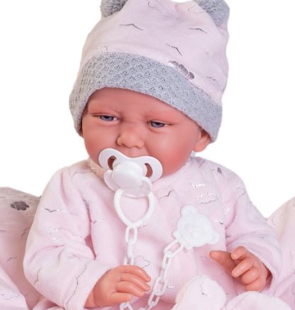 AJ16 Antonio Juan pop babypop soft body met roze kleding kussen en speen 42 cm - Afbeelding 15