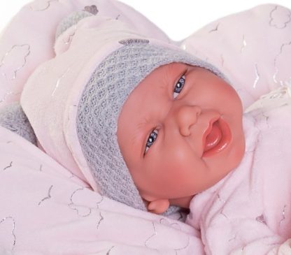 AJ16 Antonio Juan pop babypop soft body met roze kleding kussen en speen 42 cm - Afbeelding 19