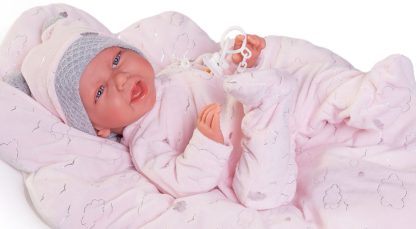 AJ16 Antonio Juan pop babypop soft body met roze kleding kussen en speen 42 cm - Afbeelding 16