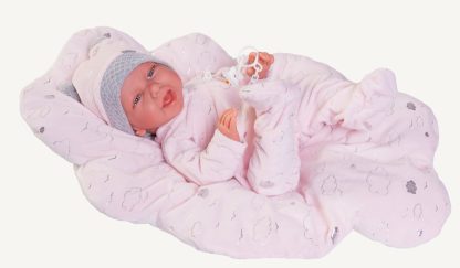 AJ16 Antonio Juan pop babypop soft body met roze kleding kussen en speen 42 cm - Afbeelding 17