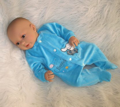 AD9i Levensechte Babypop Leoni soft body bruine ogen in velours pakje met speen 52 cm - Afbeelding 23
