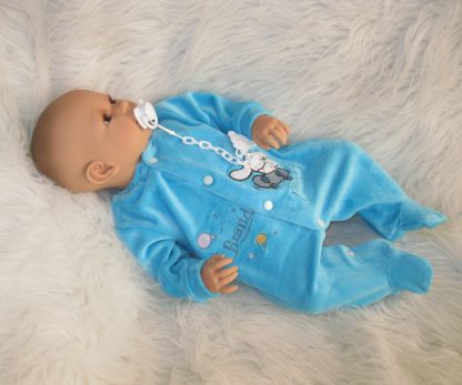 AD9i Levensechte Babypop Leoni soft body bruine ogen in velours pakje met speen 52 cm - Afbeelding 21