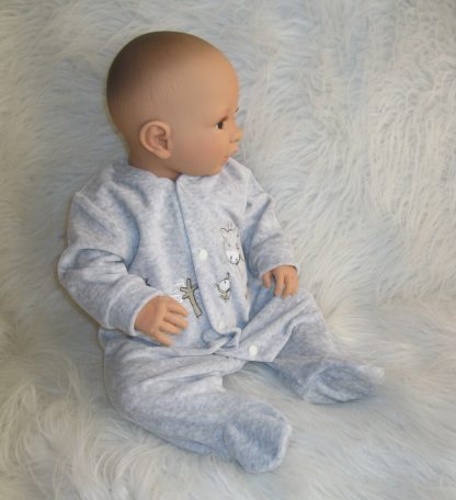 AD9b Levensechte Babypop Leoni soft body bruine ogen in velours pakje met speen 52 cm - Afbeelding 22