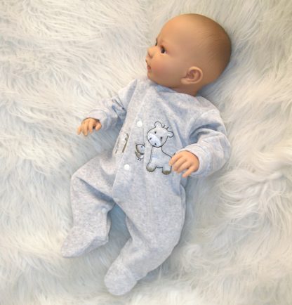 AD9b Levensechte Babypop Leoni soft body bruine ogen in velours pakje met speen 52 cm - Afbeelding 19