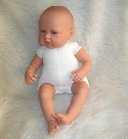 AJ12b Antonio Juan levensechte babypop babydo blauwe ogen in kleding speen 50 cm - Afbeelding 15