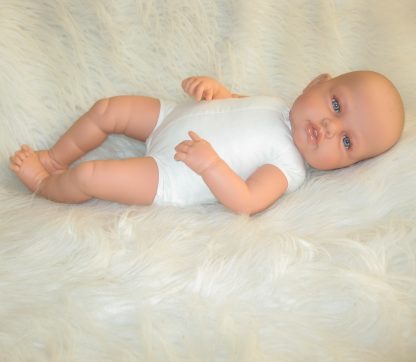AJ12b Antonio Juan levensechte babypop babydo blauwe ogen in kleding speen 50 cm - Afbeelding 14