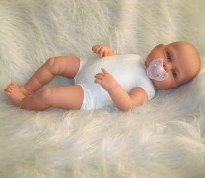 AJ12b Antonio Juan levensechte babypop babydo blauwe ogen in kleding speen 50 cm - Afbeelding 11