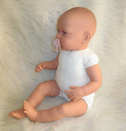 AJ12b Antonio Juan levensechte babypop babydo blauwe ogen in kleding speen 50 cm - Afbeelding 9