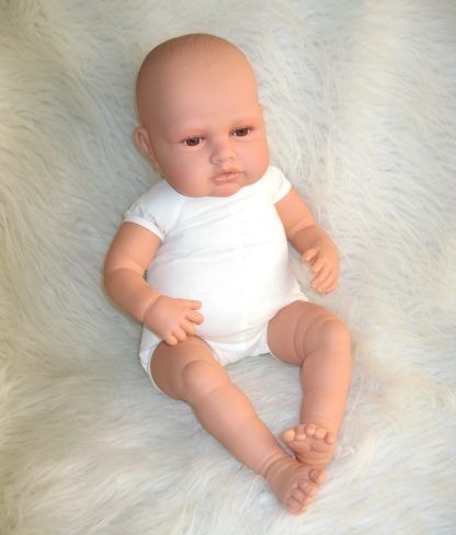 AJ12a Antonio Juan levensechte babypop Babydo bruine ogen in kleding speen 50 cm - Afbeelding 10