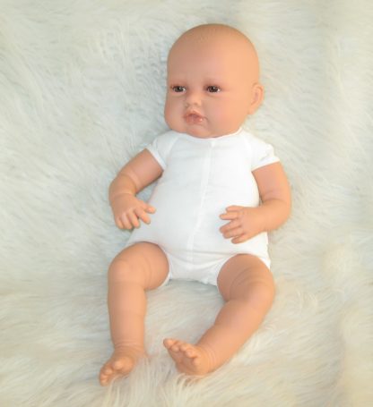 AJ12a Antonio Juan levensechte babypop Babydo bruine ogen in kleding speen 50 cm - Afbeelding 9